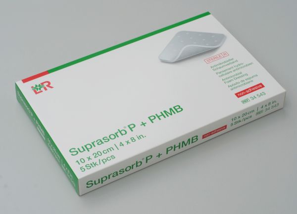 Suprasorb® P + PHMB, PU Schaumverband, 10x20cm