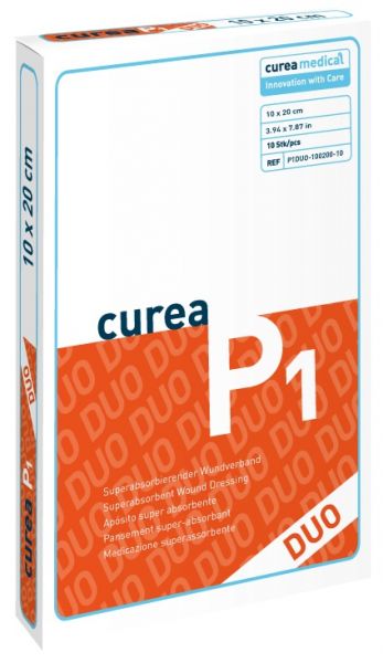 Curea P1 Duo superabs. Wundauflage 10x20 cm
