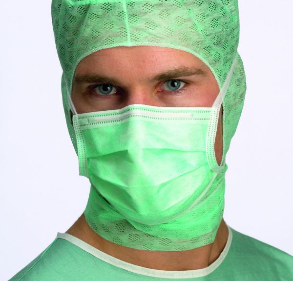 Mölnlycke® OP-Maske Basic Bindebänder, grün