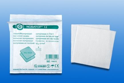 NOBATOP 12 Kompressen 10x10 cm steril