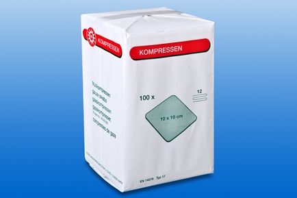 NOBATOP 12 Kompressen 10x10 cm unsteril