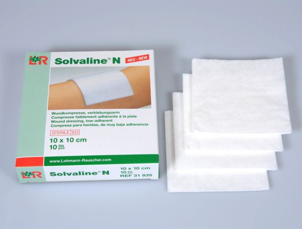 Solvaline® N, Wundkompresse, 10 x 10cm, steril