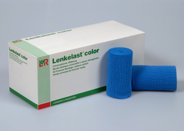 Lenkelast® Color, Universalbinde, blau, 8cm x 5m