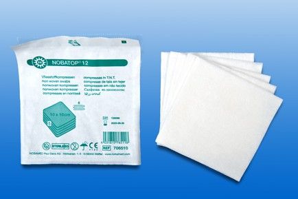 NOBATOP 12 Kompressen 10x20 cm steril