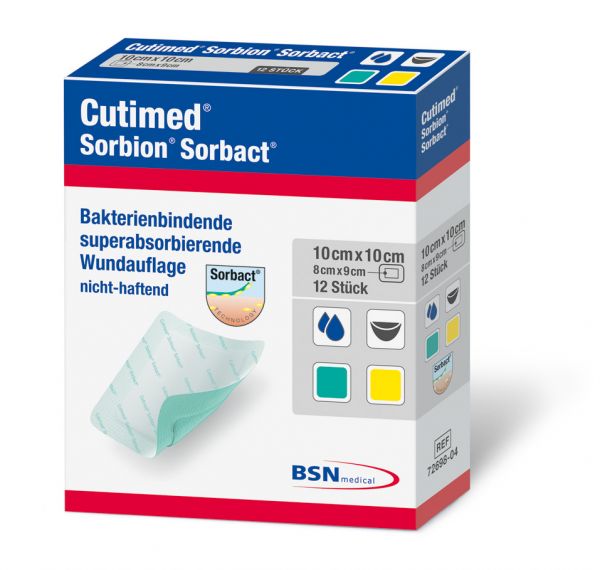 Cutimed® Sorbion® Sorbact® Wundauflage, 10x20cm