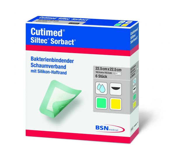 Cutimed® Siltec® Sorbact® B Schaumv., 10 x 10cm