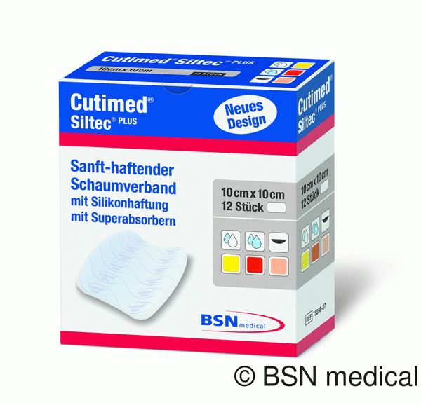 Cutimed® Siltec® Plus, Schaumverb., 10 x 20cm