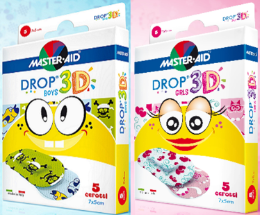 Drop® 3D, Boys & Girls, Wundauflage, 5 x 7cm