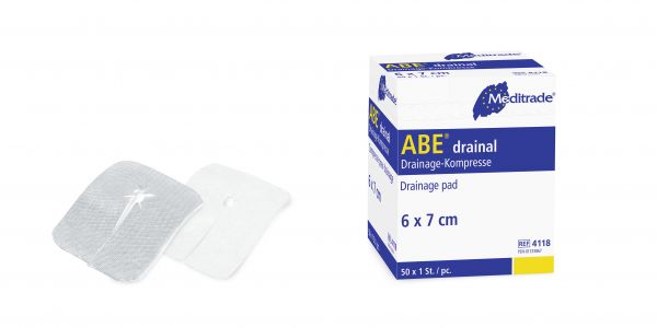 ABE® Drainal, Schlitzlochkompresse, 6 x 7cm