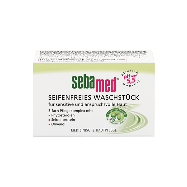 Sebamed® seifenfreies Waschstück, Olive, 150g