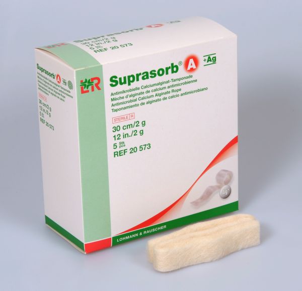 Suprasorb® A + Ag, Calciumalginat-Tamp., 30cm