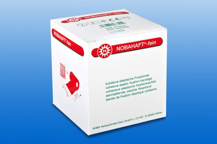 NOBAHAFT fein kohäsive Mullbinde 8 cmx20 m rot