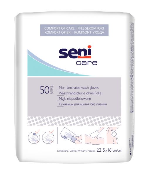 Seni Care Waschhandschuhe, unfoliert A50