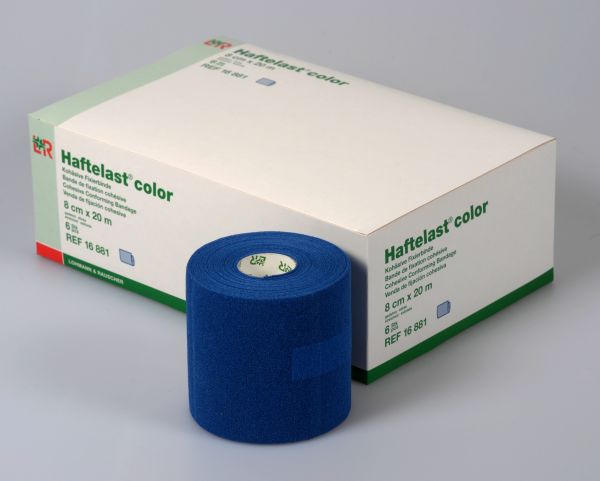 Haftelast® kohäsive Fixierbinde, 8cm x 20m, blau