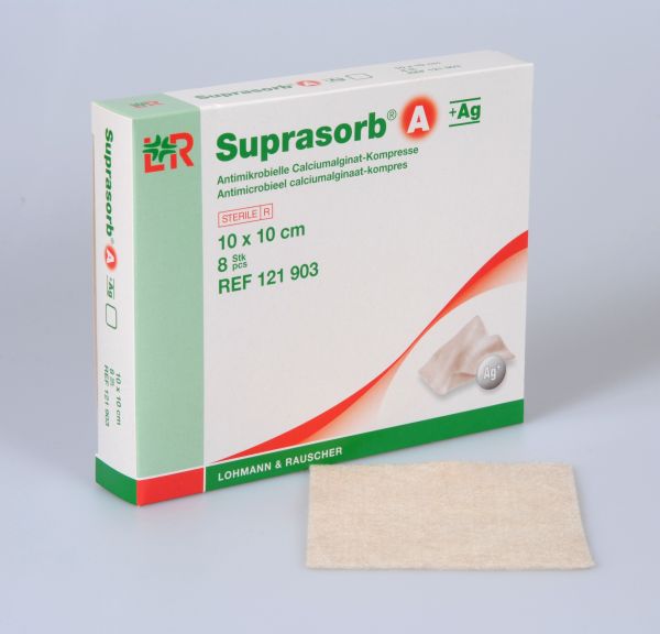 Suprasorb® A + Ag, Calciumalginat-Verband, 10x10cm