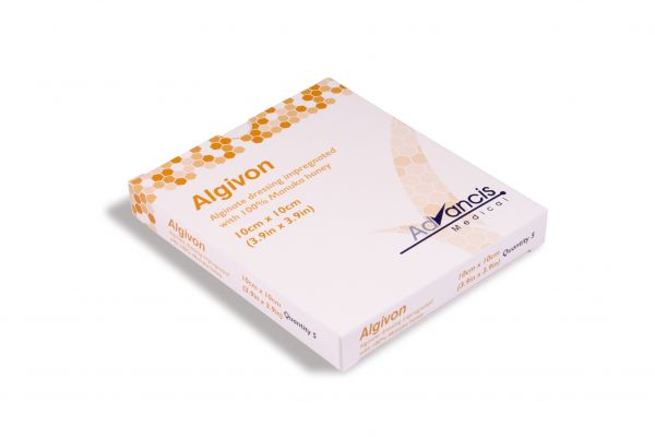 Algivon®, Alginat-Auflage mit Honig, 10 x 10cm