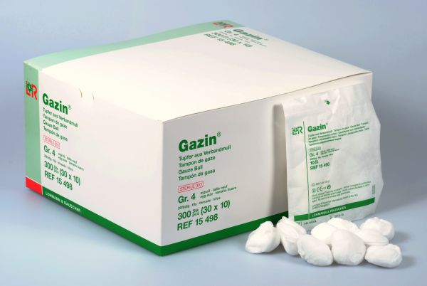 Gazin® Tupfer, eigroß, steril, o. RK