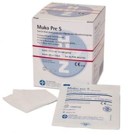 Muko Pre S, Mullkompressen, 7,5x7,5cm, steril, 8f.