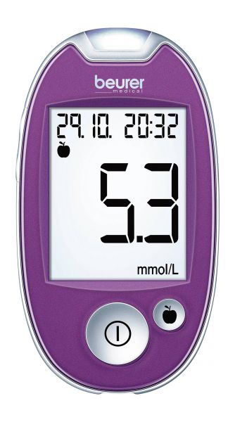 Beurer - Blutzuckermessgerät, GL 44 purple mmol/L