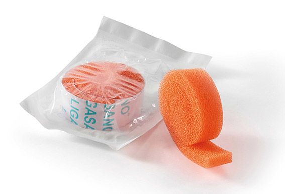 LIGASANO orange Wundband mini 0,6x1,5x30cm+Wundp. 1 OP ...