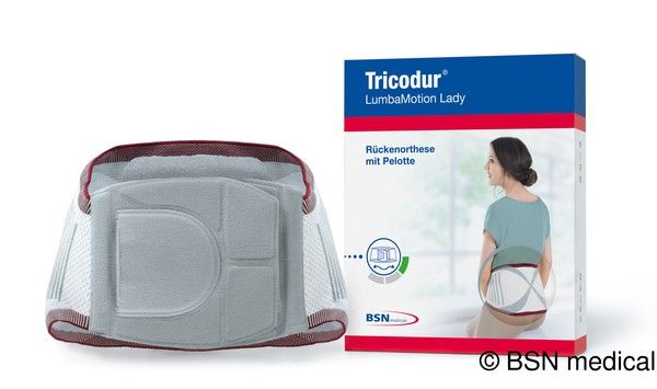Tricodur® Lumbamotion Lady, Gr. S, rot/weiß/grau