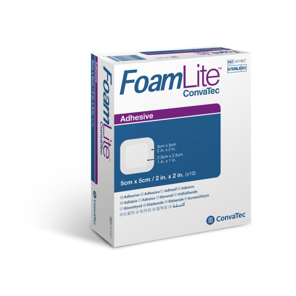ConvaTec® Foam Lite TM, adhäsiv, 5 x 5cm