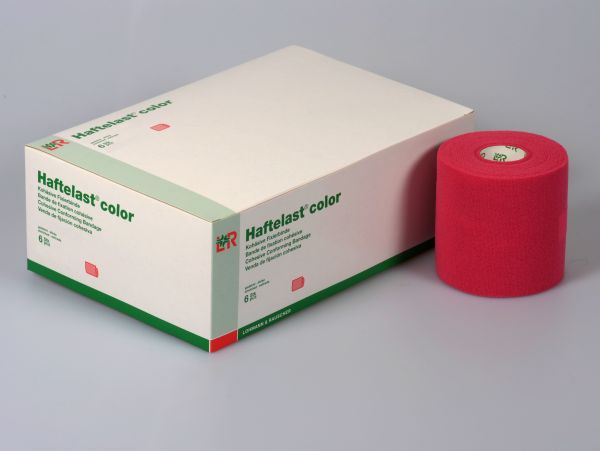 Haftelast® kohäsive Fixierbinde, 6cm x 20m, rot