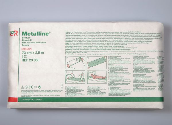 Metalline® Betttuch, 2,5m x 73cm, steril