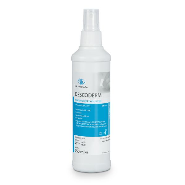 Descoderm, Hautdesinfektion, 2-Propanol 70%, 250ml