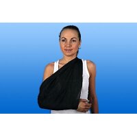 ARMTRAGETUCH schwarz Zellwolle 96x96x135cm
