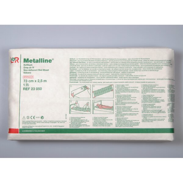 Metalline® Betttuch, 2,5m x 73cm, steril