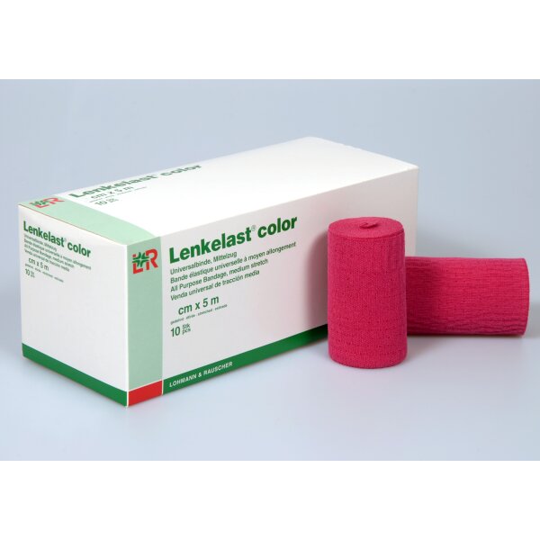 Lenkelast® Color, Universalbinde, rot, 10cm x 5m