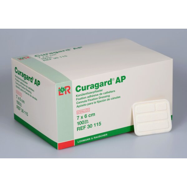 CURAGARD JR Kanuelenfixierpflast.4x6,5cm steril