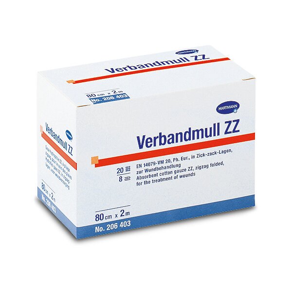 Verbandmull ZZ, 40m, 80cm, 8fach