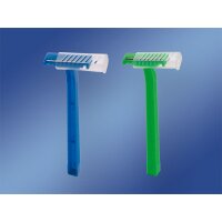 Einmal-Rasierer, einschneidig, blau