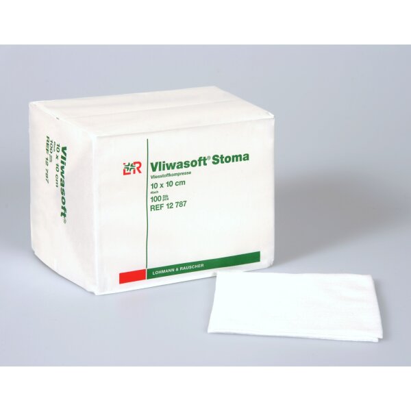 Vliwasoft® Stomakompressen, 10x10cm, 4-fach