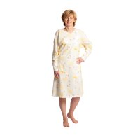 SUPRIMA Pflegehemd z.Binden Gr.L/XL mint bedruckt