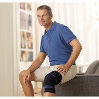 TRICODUR Genu Bandage Gr.XL schwarz blau