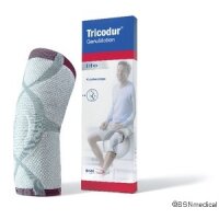 TRICODUR GenuMotion Bandage Gr.6/3XL weiß/gr/rot
