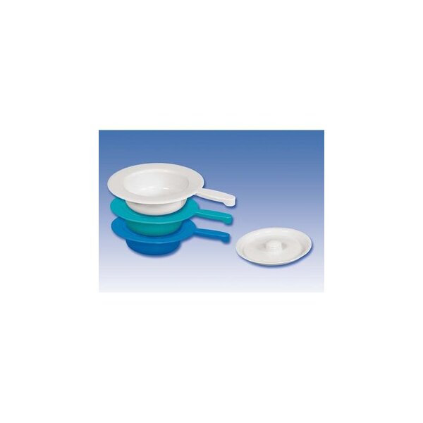 STECHBECKEN Kunstst.31cm creme m.Deckel u.Griff
