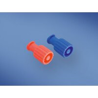 Kombi-Stopfen, Luer-Lock, beidseitig, blau