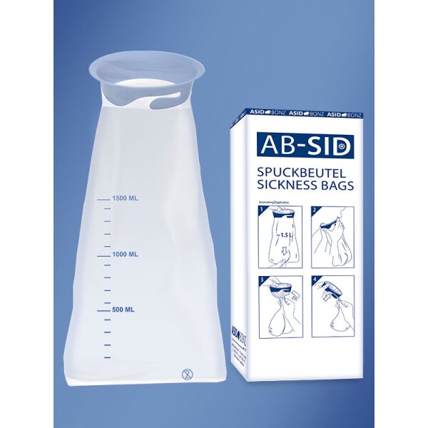 Ab-Sid® Spuckbeutel, 1,5 L, verschließbar