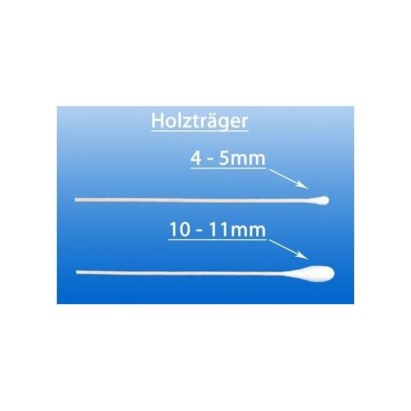WATTESTÄBCHEN 4-5 mm steril m.Holzträger