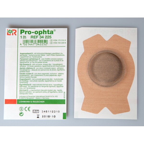 Pro-ophta® Augenverband D, 10 x 7,2cm, Ø 4,6cm
