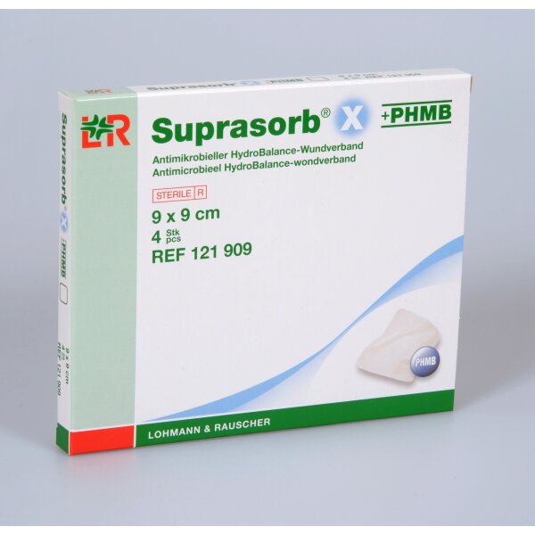 Suprasorb® X + PHMB, Wundverband, 9 x 9cm