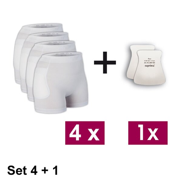 SUPRIMA Hüftprotektor-Set Gr.S 4Slip+1Protektor