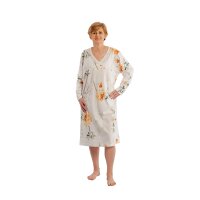 SUPRIMA Nachthemd für Damen Gr.L gelb bedruckt