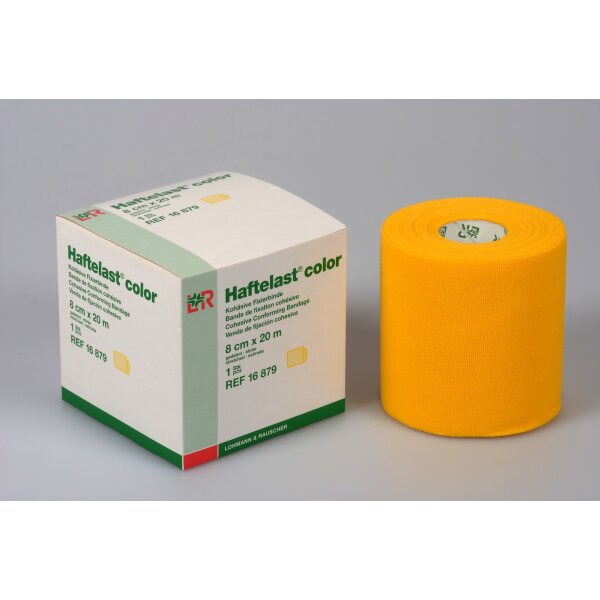 Haftelast® kohäsive Fixierbinde, 8cm x 20m, gelb