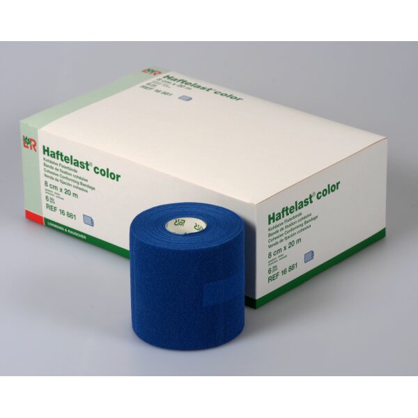 Haftelast® kohäsive Fixierbinde, 8cm x 20m, blau