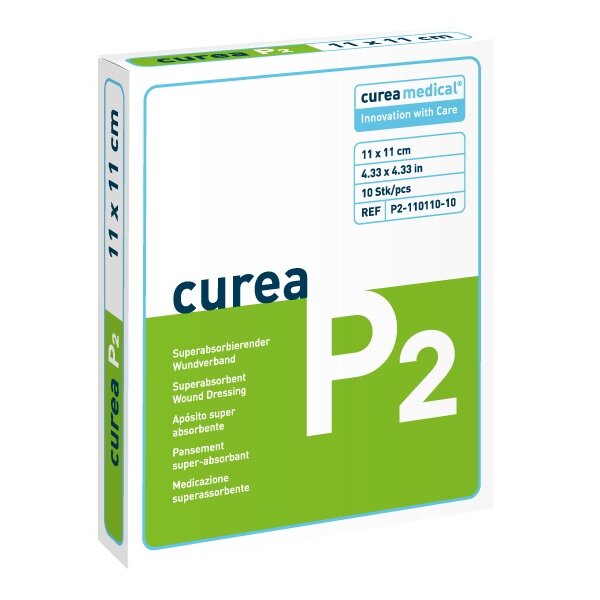 CUREA P2 superabsorb.Wundauflage 11x11 cm